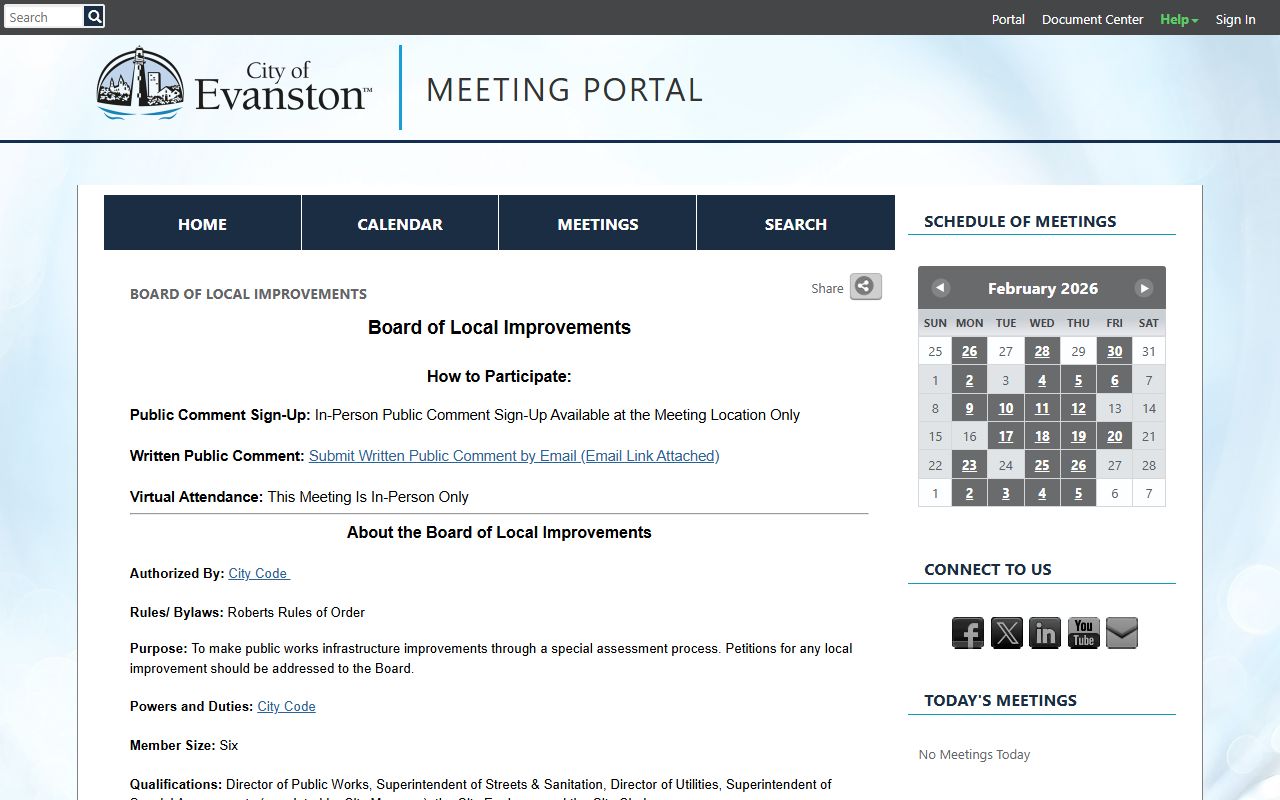 Evanston City Clerk portal for unclaimed money information