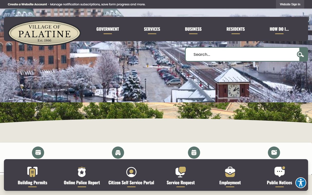 Palatine official village website for unclaimed money resources