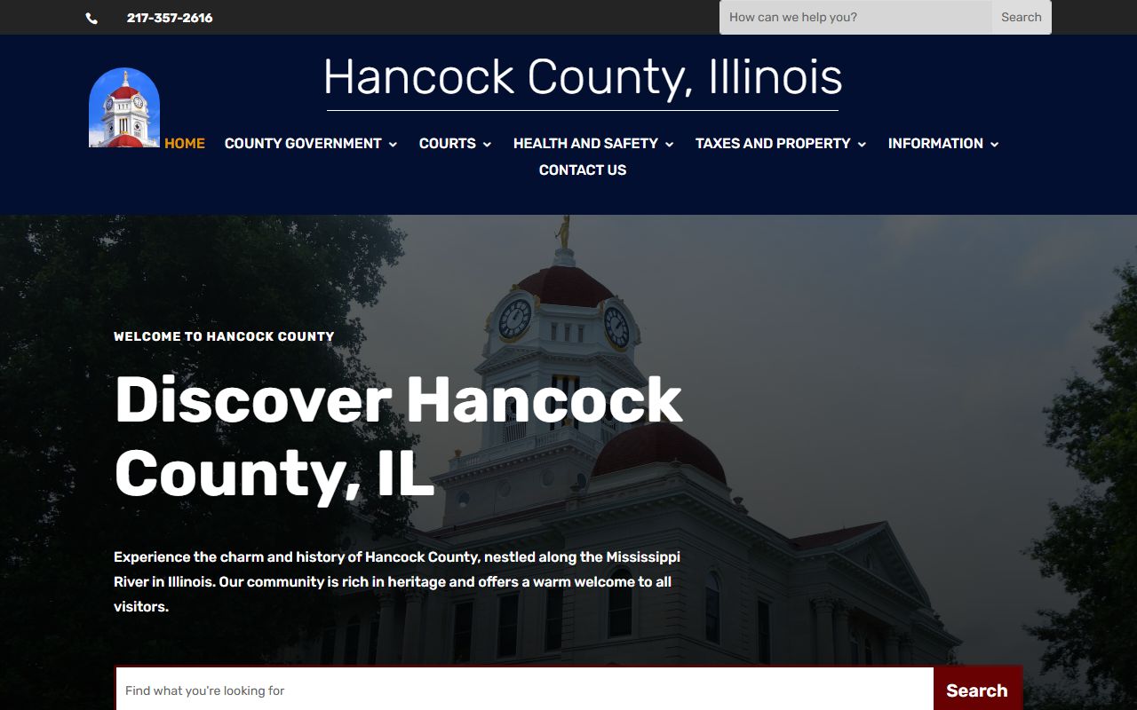 Hancock County official website for unclaimed money information
