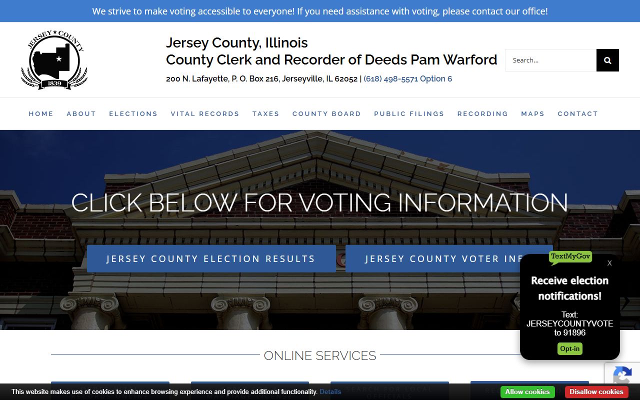 Jersey County Clerk website for Jersey County unclaimed money resources