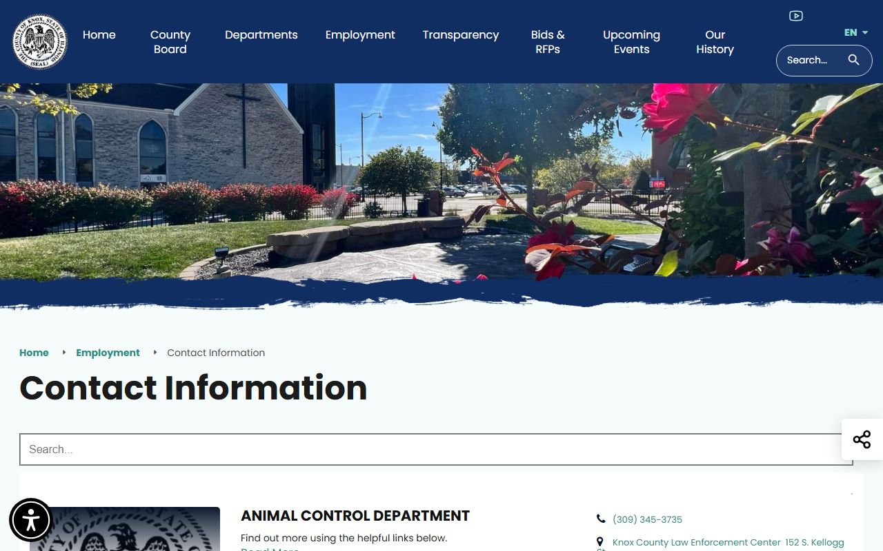 Knox County contact page for Knox County unclaimed money resources