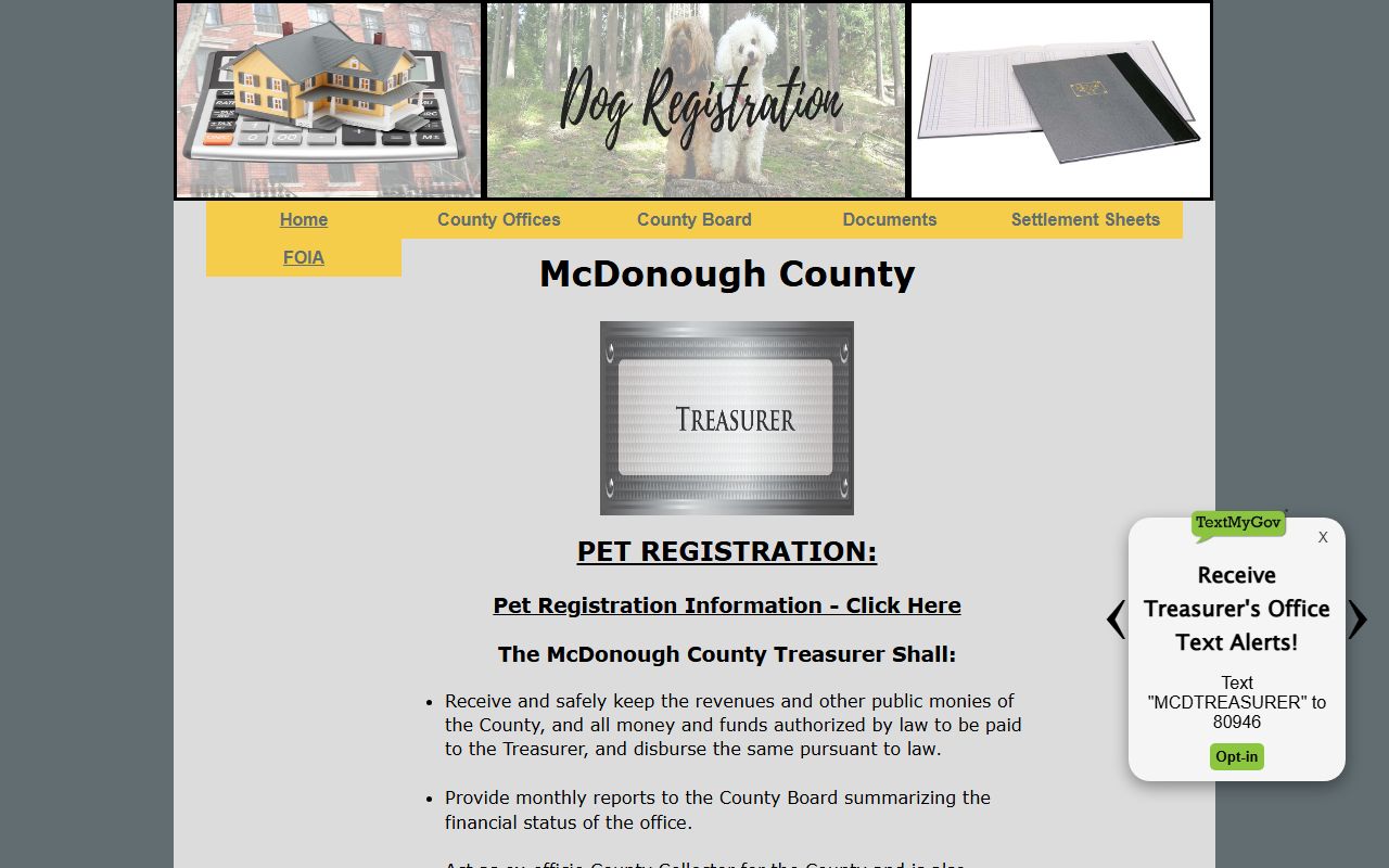 McDonough County Illinois unclaimed money treasurer office