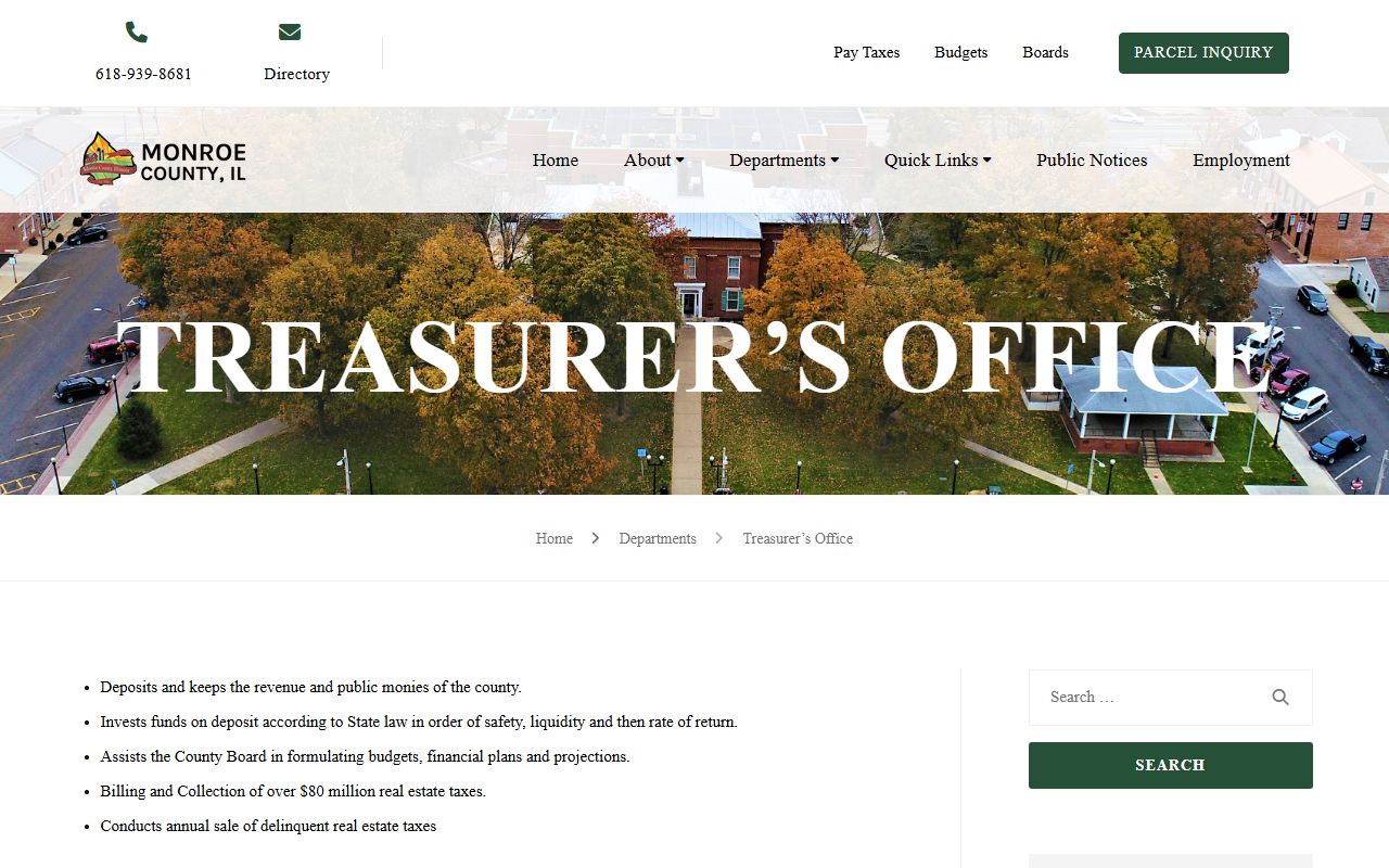 Monroe County Illinois unclaimed money treasurer office