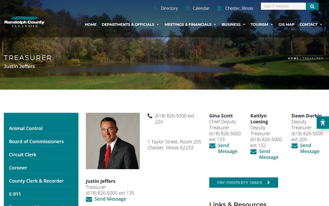 Randolph County Illinois unclaimed money treasurer office