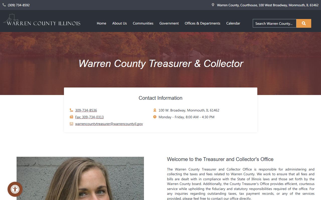 Warren County Illinois unclaimed money treasurer office