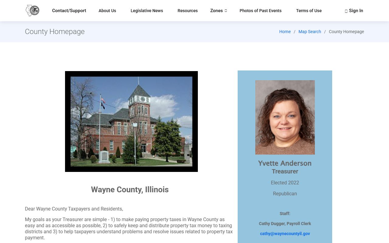 Wayne County Illinois unclaimed money treasurer office
