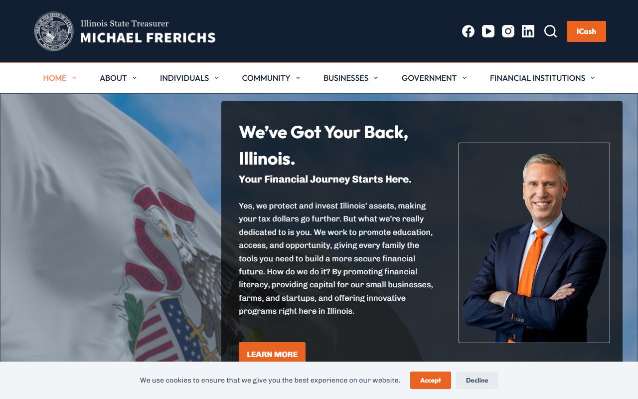 Illinois State Treasurer website for unclaimed money